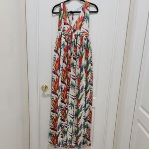 Tropical Print Maxi Dress